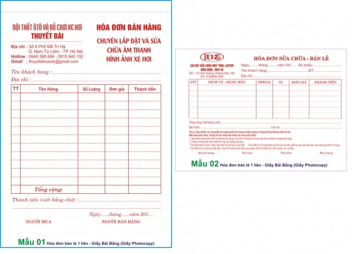 Tại sao nên chọn in hóa đơn bán lẻ tại Bình Dương